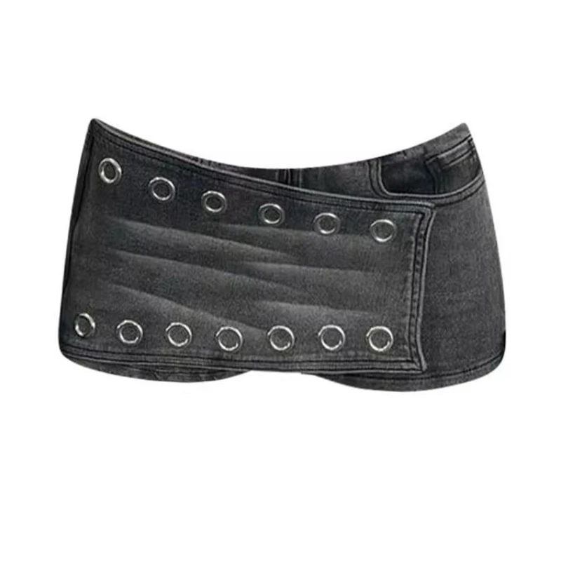 American Vintage Spice Girl Women Short Stragiht Skirts Y2k Heavy Gothic Fashion High Street Sexy Shorts Skirt Harajuku Jupe