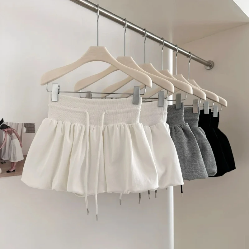 Summer Korean Fashion Mini Y2k Skirt Women Shoujo 2000s Coquette High Waist Culottes Gyaru Preppy Cutecore Kpop Tide Micro New