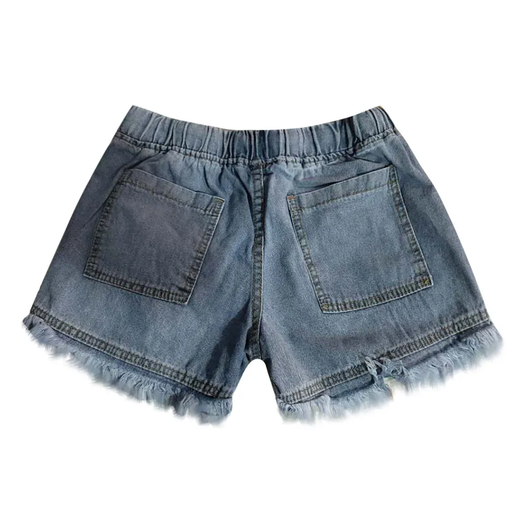 New Arrival Casual Summer Hot Sale Pocket Jeans Denim Women Shorts High Waists Tassel Bandage sexy short Jeans Skirts