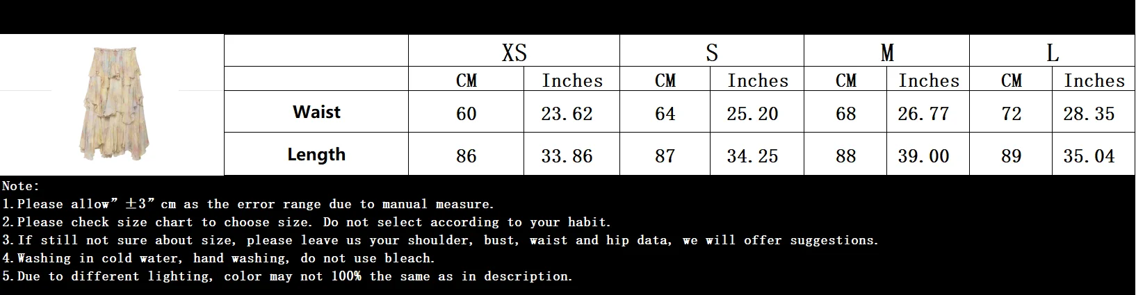 KONDALA Vintage Flower Print Long Skirts High Waist Ruffles Chiffon Skirts Fashion 2025 Autumn Boho Holiday Party Skirts