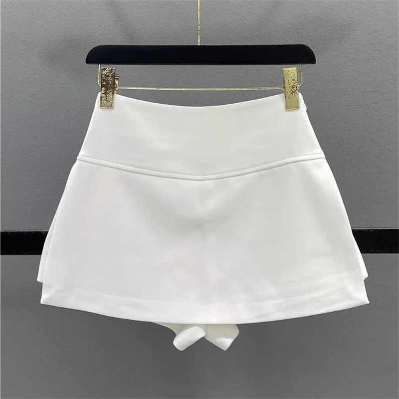 Limiguyue High Quality Brand Y2K A-Line Skirt Women Summer High Waist Mini Skort Split Office Short Skirt Slim Fit Sexy 197A
