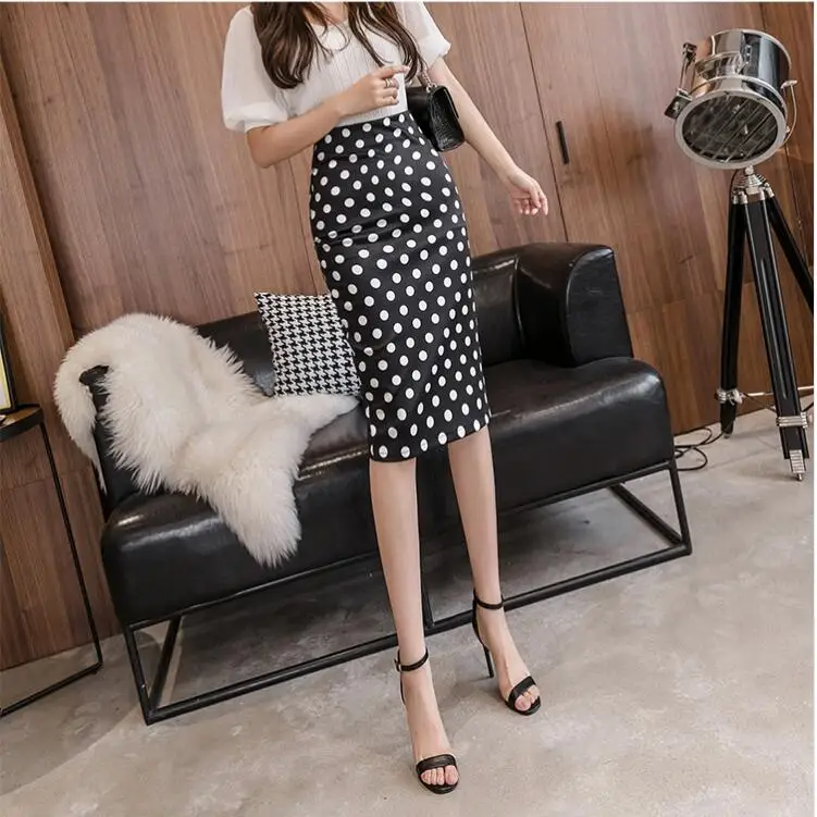 On Sale Spring Summer Women Y2K High Waist Midi Pencil Chiffon Skirts Slim Bodycon Vintage Hip Raise Korean Fashion Clothes
