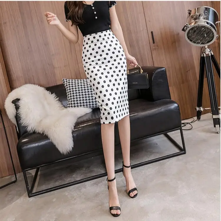 On Sale Spring Summer Women Y2K High Waist Midi Pencil Chiffon Skirts Slim Bodycon Vintage Hip Raise Korean Fashion Clothes