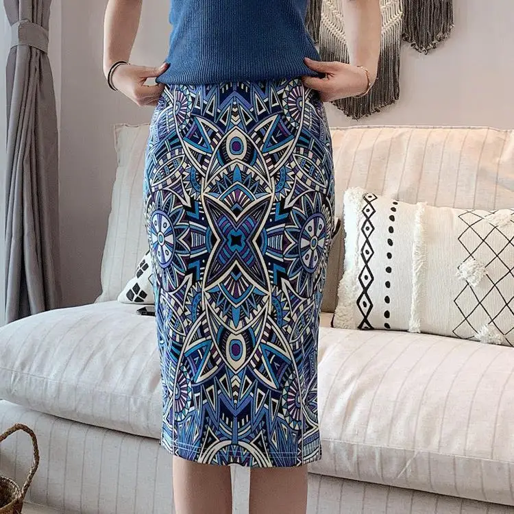 On Sale Spring Summer Women Y2K High Waist Midi Pencil Chiffon Skirts Slim Bodycon Vintage Hip Raise Korean Fashion Clothes
