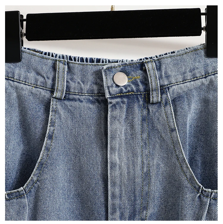 High Waist Denim Long Skirt Women New Arrival 2024 Spring Vintage Style Solid Color Loose Ladies Elegant A-line Skirts B3323
