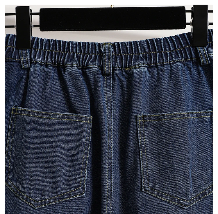 High Waist Denim Long Skirt Women New Arrival 2024 Spring Vintage Style Solid Color Loose Ladies Elegant A-line Skirts B3323