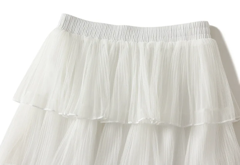Women's Mid Length Mesh Skirt, Layered Cake Skirt, Fluffy Skirt, Super Fairy, Spring, Korean Version, Purchase Korean Version
