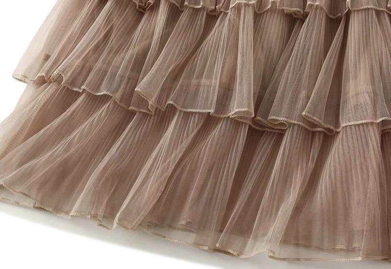 Women's Mid Length Mesh Skirt, Layered Cake Skirt, Fluffy Skirt, Super Fairy, Spring, Korean Version, Purchase Korean Version