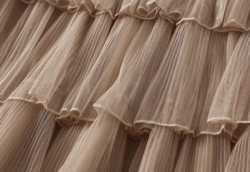 Women's Mid Length Mesh Skirt, Layered Cake Skirt, Fluffy Skirt, Super Fairy, Spring, Korean Version, Purchase Korean Version