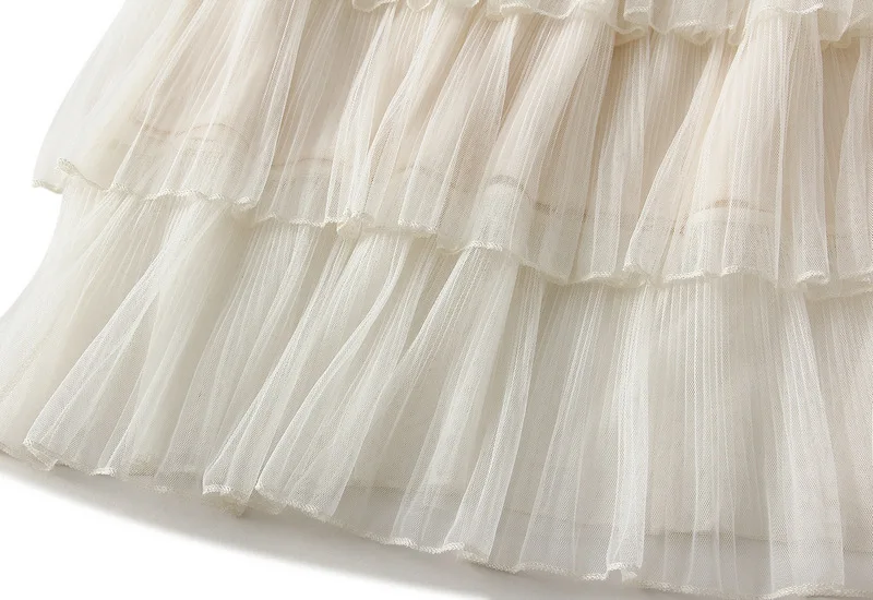 Women's Mid Length Mesh Skirt, Layered Cake Skirt, Fluffy Skirt, Super Fairy, Spring, Korean Version, Purchase Korean Version