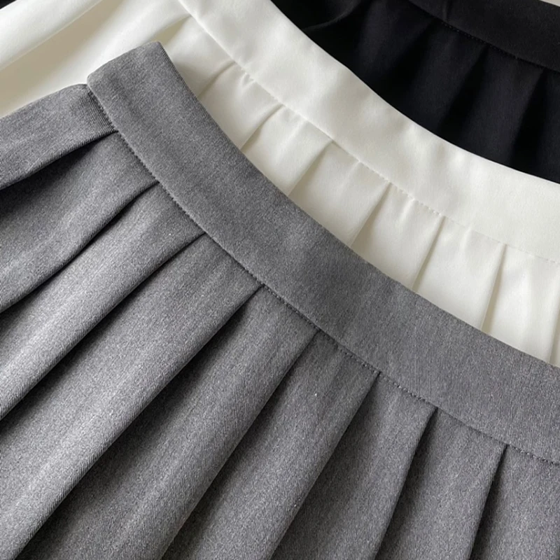 Y2k Mini Skirt Women Harajuku Preppy Black Pleated Skirts Summer Korean Kawaii Fashion High Waist White A Line Tennis Faldas New