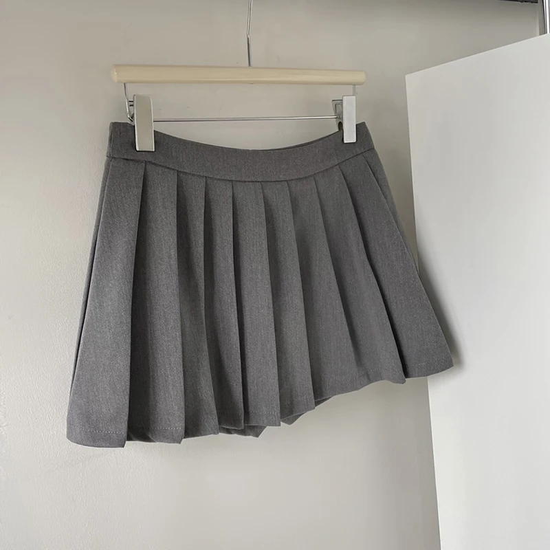 Y2k Mini Skirt Women Harajuku Preppy Black Pleated Skirts Summer Korean Kawaii Fashion High Waist White A Line Tennis Faldas New