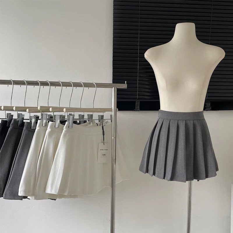 Y2k Mini Skirt Women Harajuku Preppy Black Pleated Skirts Summer Korean Kawaii Fashion High Waist White A Line Tennis Faldas New