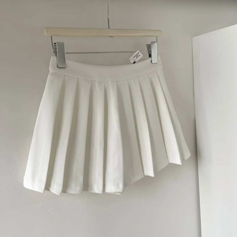 Y2k Mini Skirt Women Harajuku Preppy Black Pleated Skirts Summer Korean Kawaii Fashion High Waist White A Line Tennis Faldas New