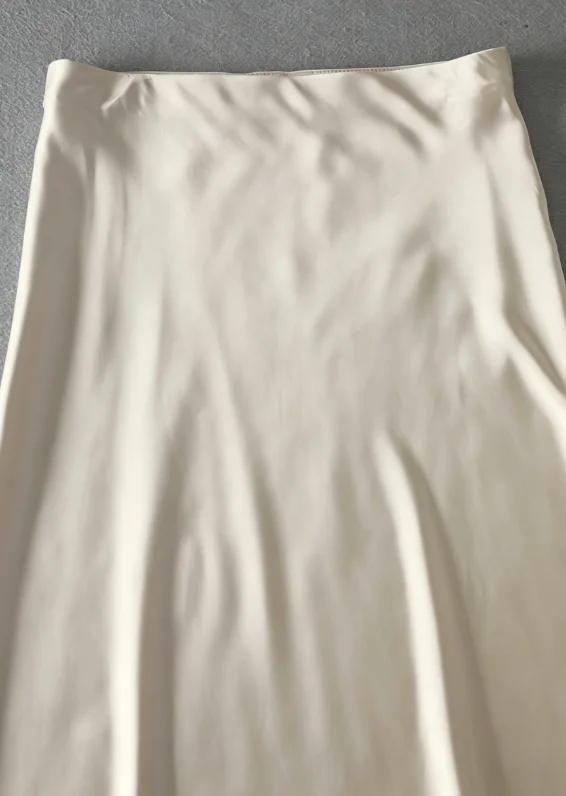 French Vintage Women's Satin Skirt Elegant Luxury New Fashion Slim Fit Office Ladies Mermaid Skirts Casual A-Line Long Skirt