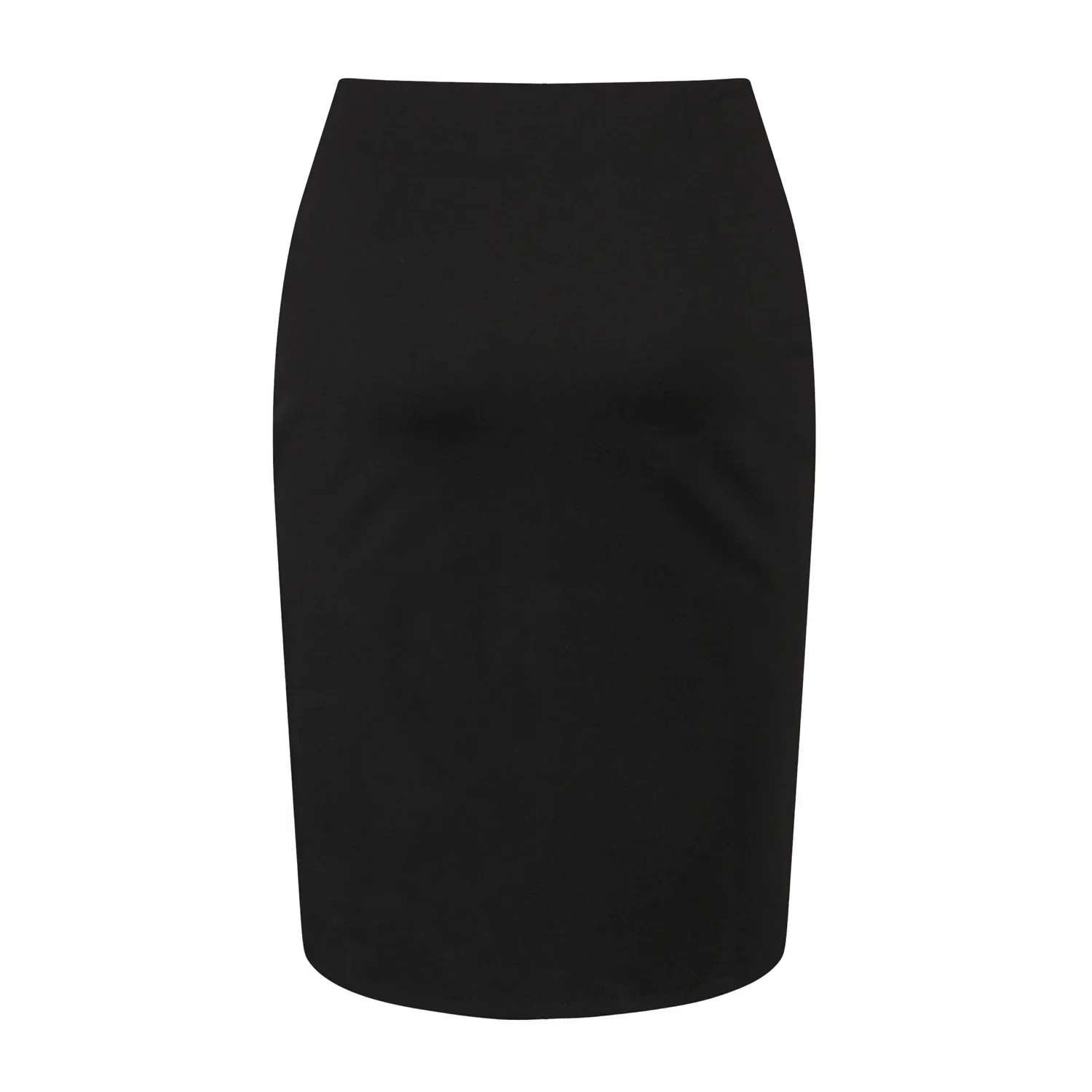 New Women Pencil Skirt Knee Length High Waist Elegant Open Slit Bow Skirt