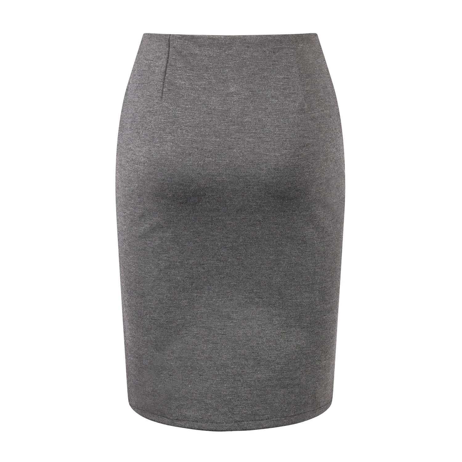 New Women Pencil Skirt Knee Length High Waist Elegant Open Slit Bow Skirt