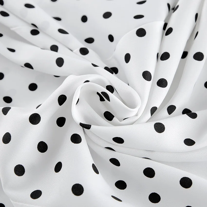 Elegant White Polka Dot Maxi Skirt Women High Waist Slim Ruffled Mermaid Skirt 2026 Summer Chic Y2k Party Long Skirts Streetwear