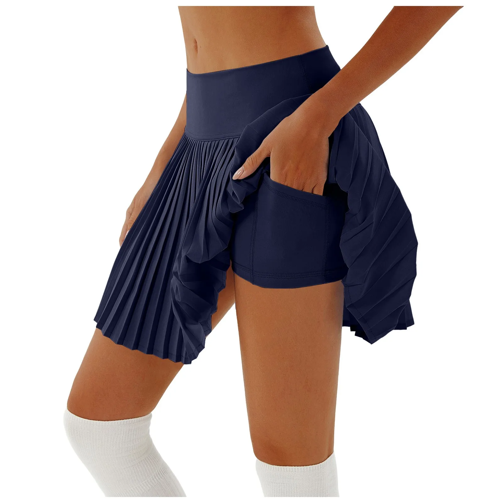 Summer Women Tennis Pleated Skirt With Inner Lining High Waist Sport Fitness Yoga Golf Skirt with Anti Glare Shorts Skort Faldas