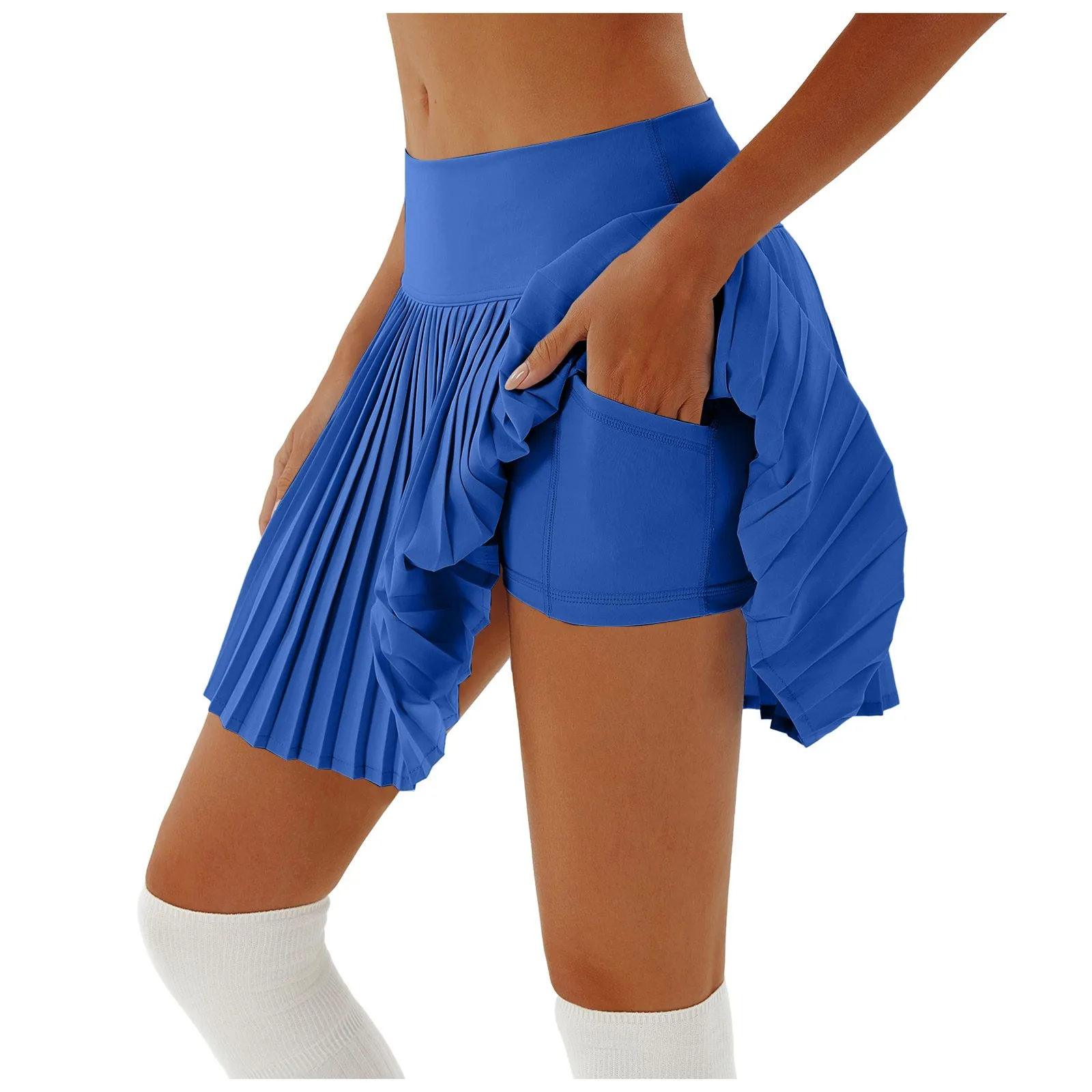 Summer Women Tennis Pleated Skirt With Inner Lining High Waist Sport Fitness Yoga Golf Skirt with Anti Glare Shorts Skort Faldas