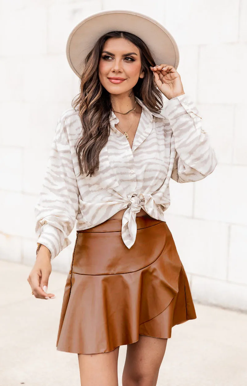 Women Faux Leather Skirts Elastic High Waist Ruffles Spliced Pleated Short Skirt Female Sexy Nightclub PU Leather Mini Skirt