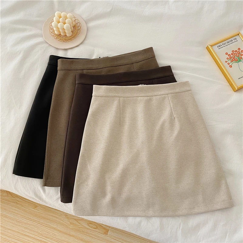 Mini Skirts Women Pure A-line Sexy Prevalent Daily Minimalist Summer Basic Preppy Street Style BF Newest Above Knee Ins Clothes
