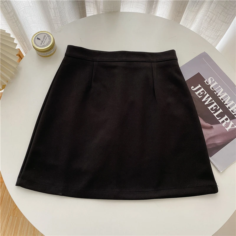 Mini Skirts Women Pure A-line Sexy Prevalent Daily Minimalist Summer Basic Preppy Street Style BF Newest Above Knee Ins Clothes