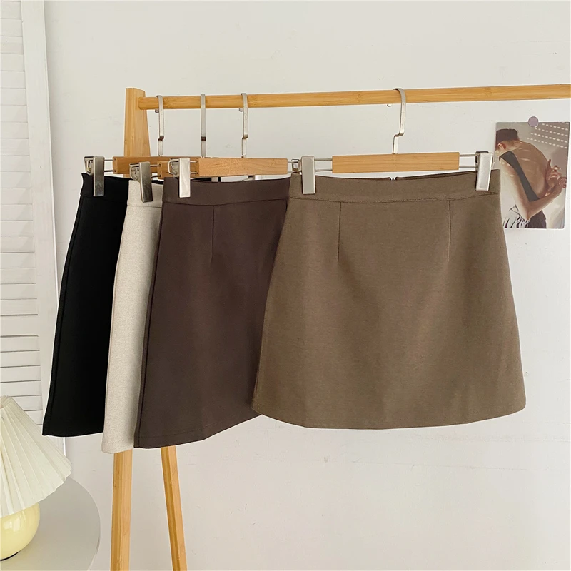 Mini Skirts Women Pure A-line Sexy Prevalent Daily Minimalist Summer Basic Preppy Street Style BF Newest Above Knee Ins Clothes