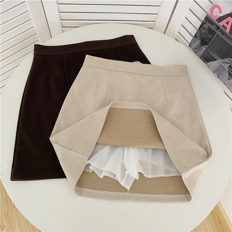 Mini Skirts Women Pure A-line Sexy Prevalent Daily Minimalist Summer Basic Preppy Street Style BF Newest Above Knee Ins Clothes