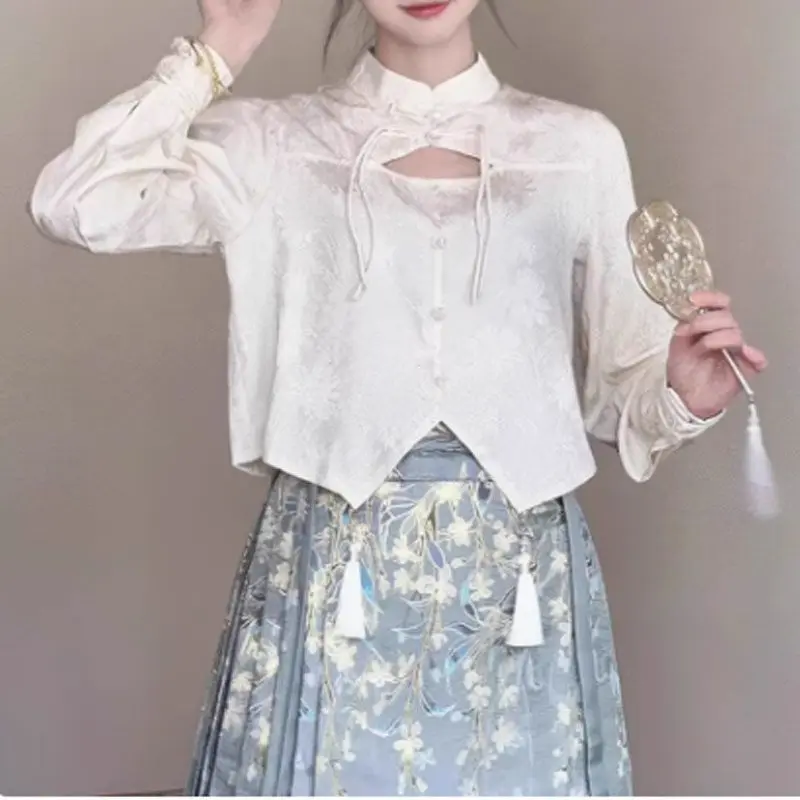 Chinese Style Dark Green Pleated Mamianqun for Women Traditional Hanfu Skirt with Landscape Floral Brocade Elegant Slim Skirt