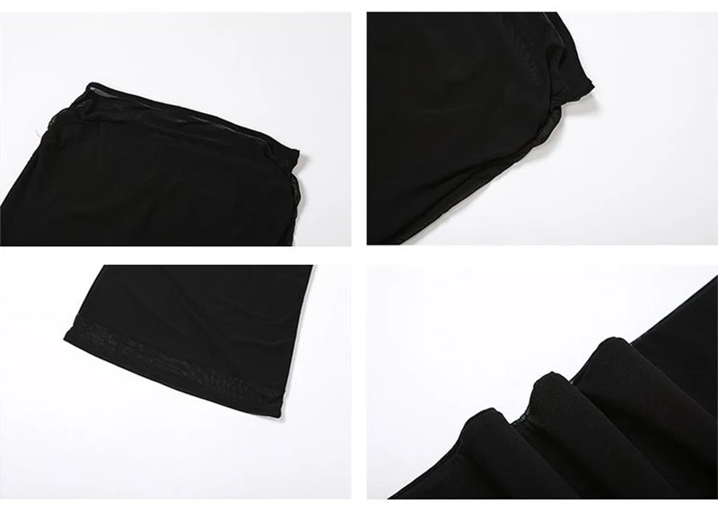 MEXZT Y2K Black Long Skirts Women Harajuku Sexy Mesh Patchwork Wrap Skirt Summer Gothic Korean High Waist Slim A Line Faldas New