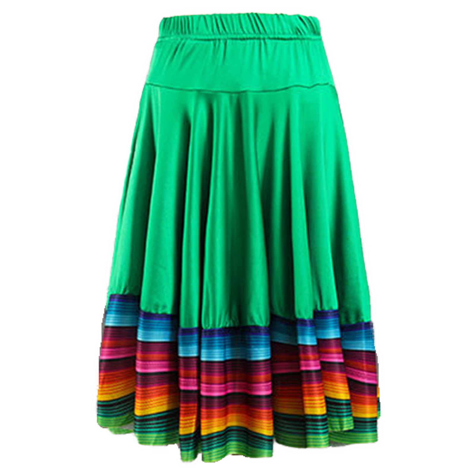 Womens Folklorico Dance Skirt Spanish Flamenco Colorful Big Swing Long Skirts Folkloric Mexican Folk Dance Performance Costume
