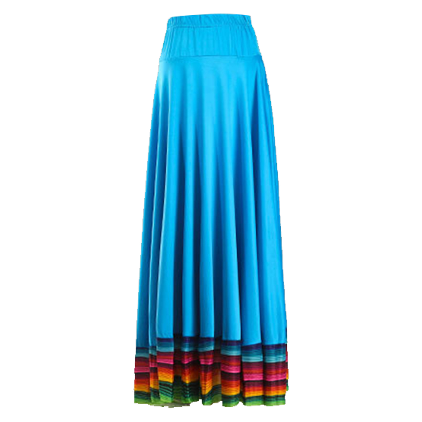 Womens Folklorico Dance Skirt Spanish Flamenco Colorful Big Swing Long Skirts Folkloric Mexican Folk Dance Performance Costume