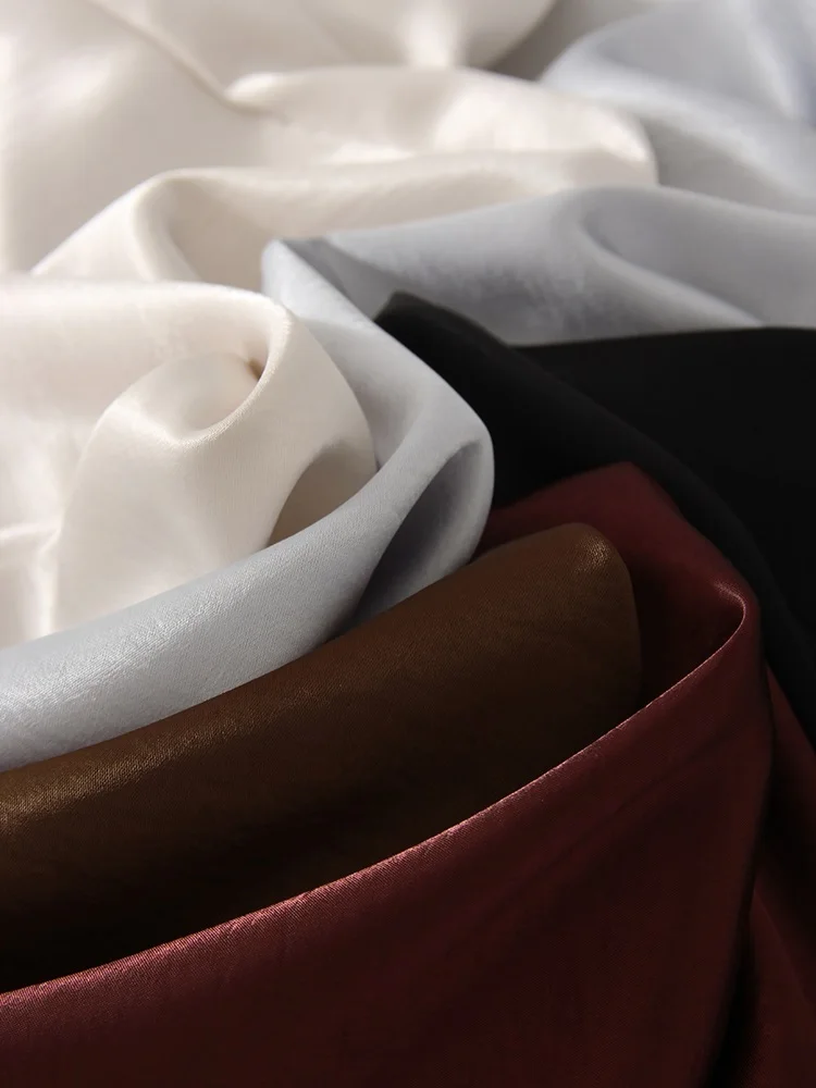 Streamgirl Midi Lace Satin Skirts Women Spring Summer High Waist Straight Burgundy Skirts With Lace For Women Office Wear Skirt