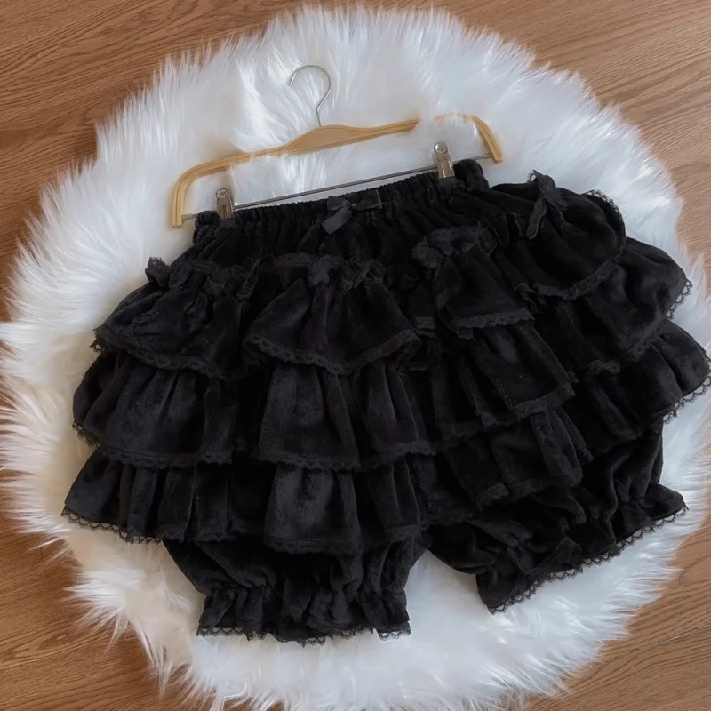Japanese Lolita Kawaii Short Skirt Women Bow Pleated Sweet Shorts Female Korean New Fashion Elegant Casual Y2k Cute Skirt