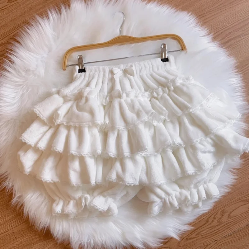Japanese Lolita Kawaii Short Skirt Women Bow Pleated Sweet Shorts Female Korean New Fashion Elegant Casual Y2k Cute Skirt
