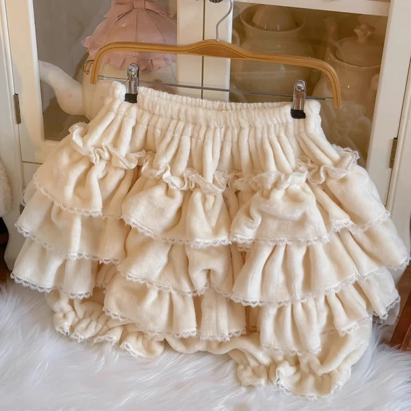 Japanese Lolita Kawaii Short Skirt Women Bow Pleated Sweet Shorts Female Korean New Fashion Elegant Casual Y2k Cute Skirt