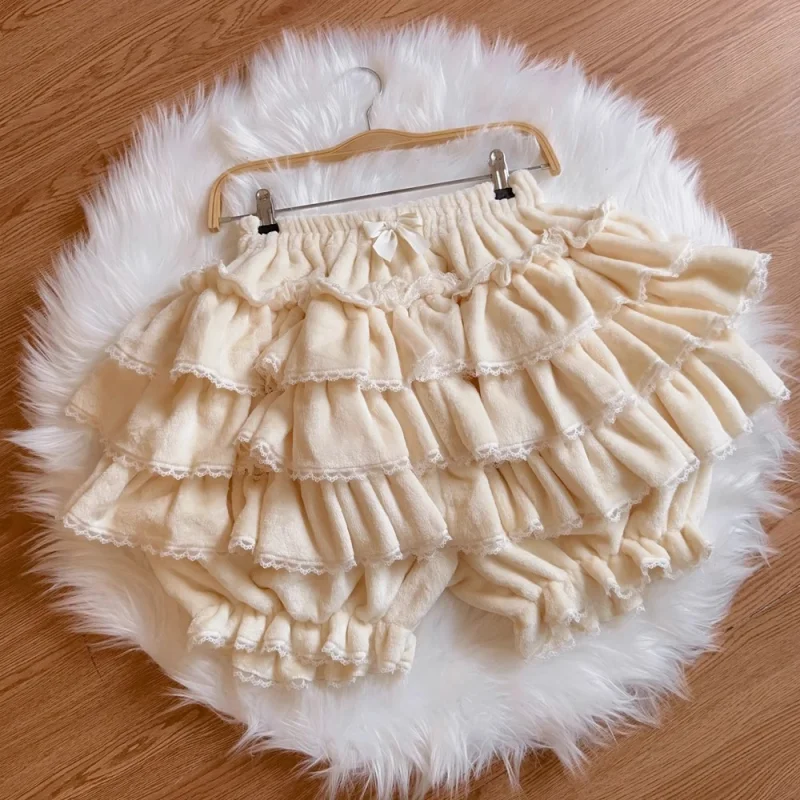 Japanese Lolita Kawaii Short Skirt Women Bow Pleated Sweet Shorts Female Korean New Fashion Elegant Casual Y2k Cute Skirt