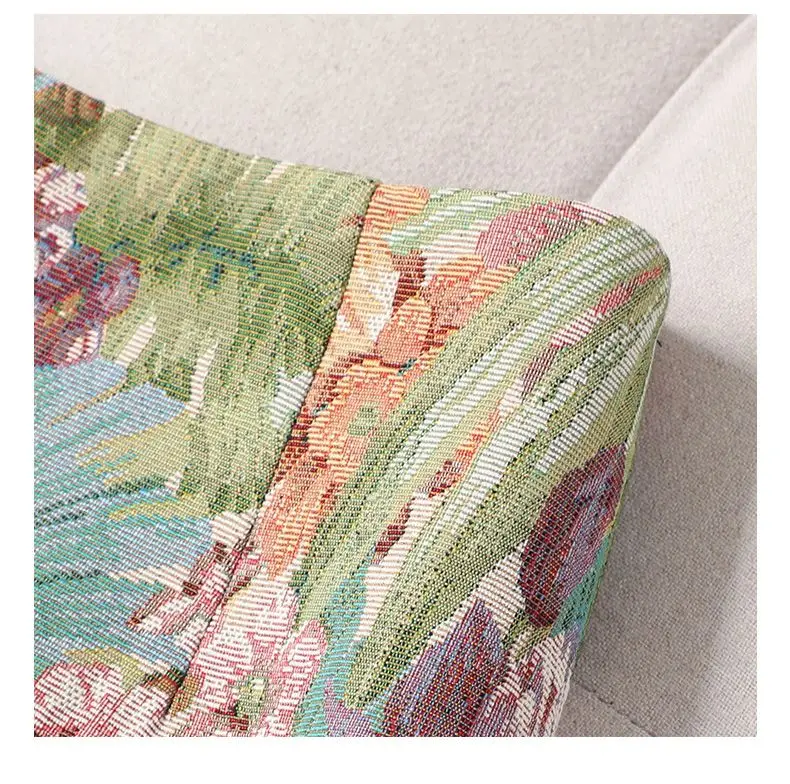 French-style colorful short skirt women spring and summer new retro oil painting fashion Jacquard plus size slim high waist