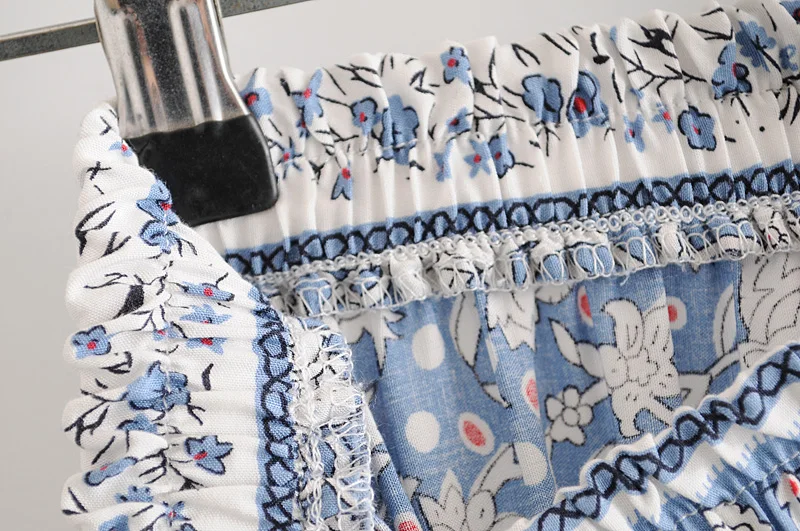 Boho Queens Fashion Women Hippie Beach Bohemian Floral Print Skirts High Waist Maxi A-Line Skirt Femme