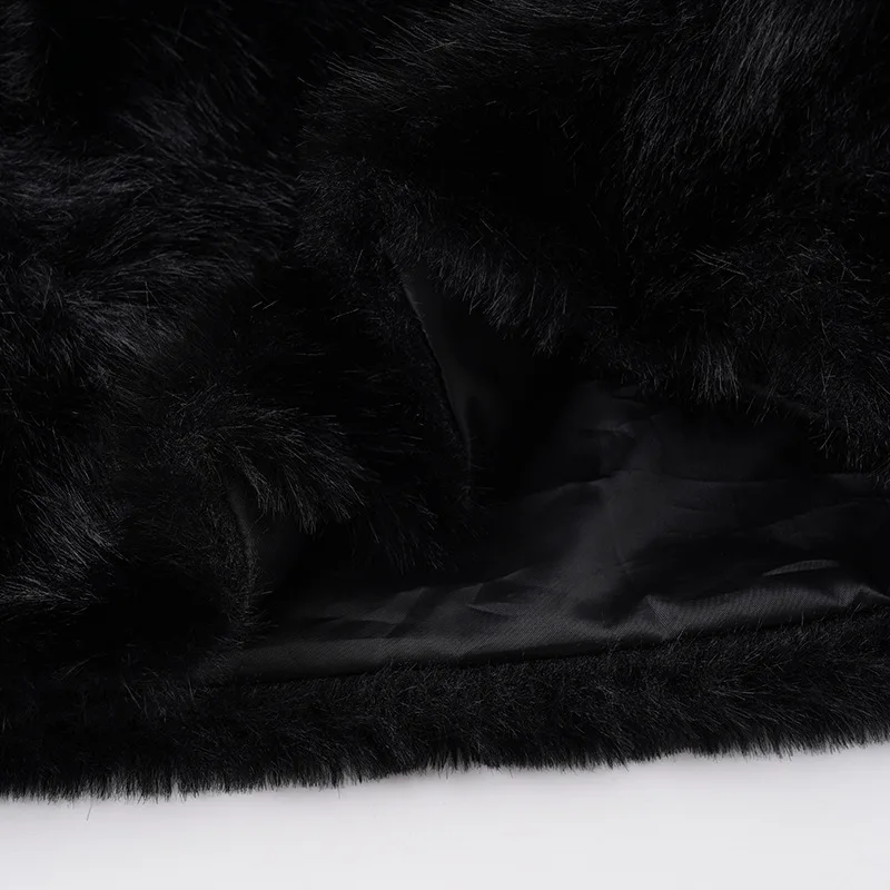2025 Fall Winter Women Fashion Faux Fur Bodycon Mini Skirts All Matching Basic Casual Streetwear Bottoms Furry Skirt Clubwear