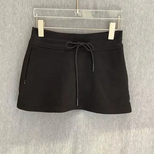 MEXZT Streetwear Mini Skirt Women Korean Fashion Black Drawstring Skirts Summer Preppy High Waist Basic Casual A Line Faldas New