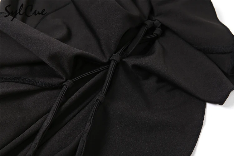 Nibber All-match Commuter Casual Young Girl Summer New Black Cross Simple Sexy Cool Breathable Soft Women's Knit Split Skirt