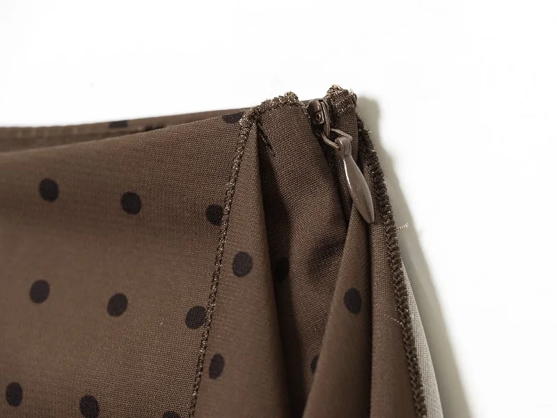 MUJER Pleated Mini Skirt Women Polka Dot Skorts for Women's Skirts Ruffle Mid Waist Skirt Women Layered Short Skirts for Woman