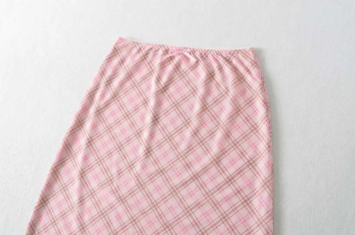 Sweet Casual Bow Knit Polka Dot Mujer Faldas New High Waist A-line Slim Skirt Korea Chic Vintage All-match Trendy Hot Sell Falda