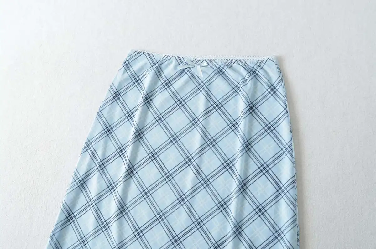 Sweet Casual Bow Knit Polka Dot Mujer Faldas New High Waist A-line Slim Skirt Korea Chic Vintage All-match Trendy Hot Sell Falda
