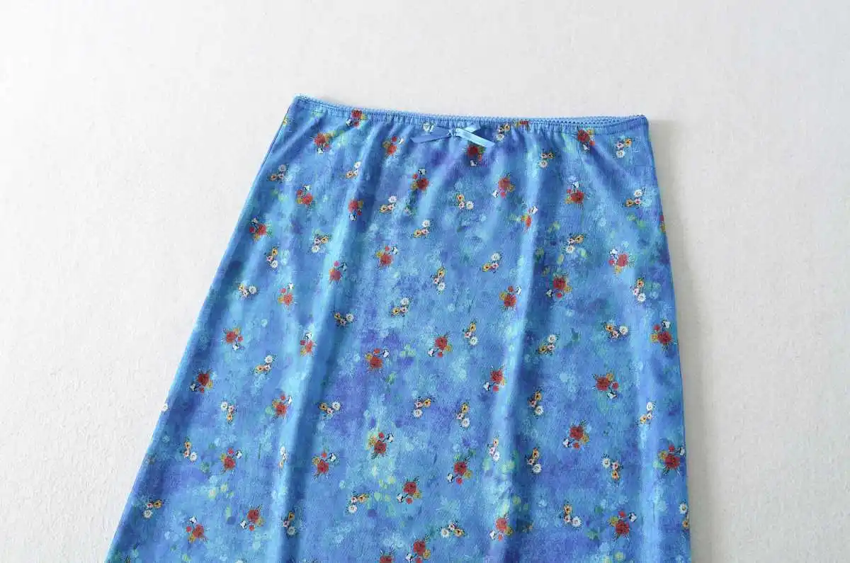 Sweet Casual Bow Knit Polka Dot Mujer Faldas New High Waist A-line Slim Skirt Korea Chic Vintage All-match Trendy Hot Sell Falda