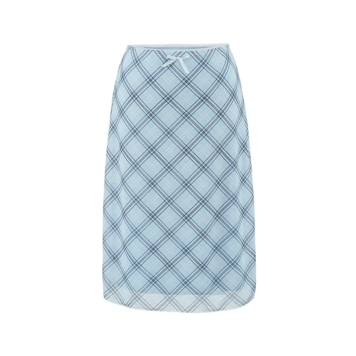 Sweet Casual Bow Knit Polka Dot Mujer Faldas New High Waist A-line Slim Skirt Korea Chic Vintage All-match Trendy Hot Sell Falda