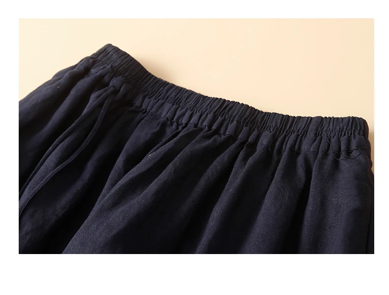 Women Casual Long Skirt New Arrival 2024 Spring Vintage Style Solid Color Elastic Waist Loose Female Cotton A-line Skirts B3671