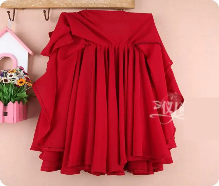 Elastic Waist Large Swing Yarn Have Safety Shorts Women Chiffon Skirt Fluffy Skirt Spring Summer Large Size Mini Sexy Bott Pants